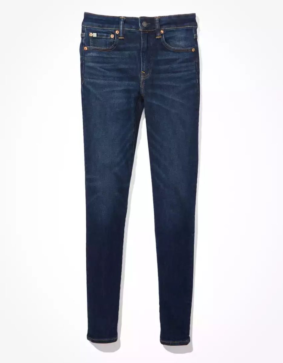 Jean American Eagle AE77 High-Waisted Jegging Lavage Foncé Femme | KAD-87481976